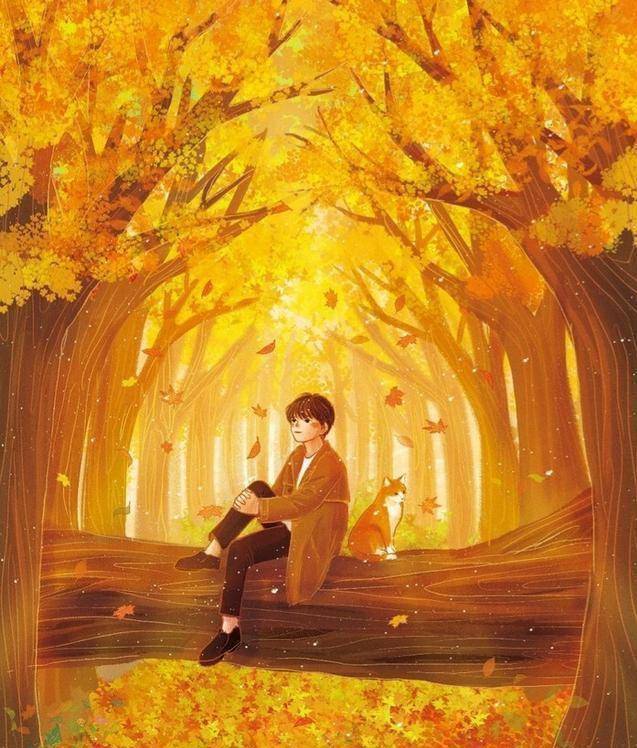 少年与猫咪的日常生活,浪漫唯美而温情的插画