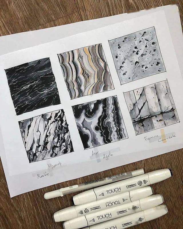 如何用马克笔表现材质感