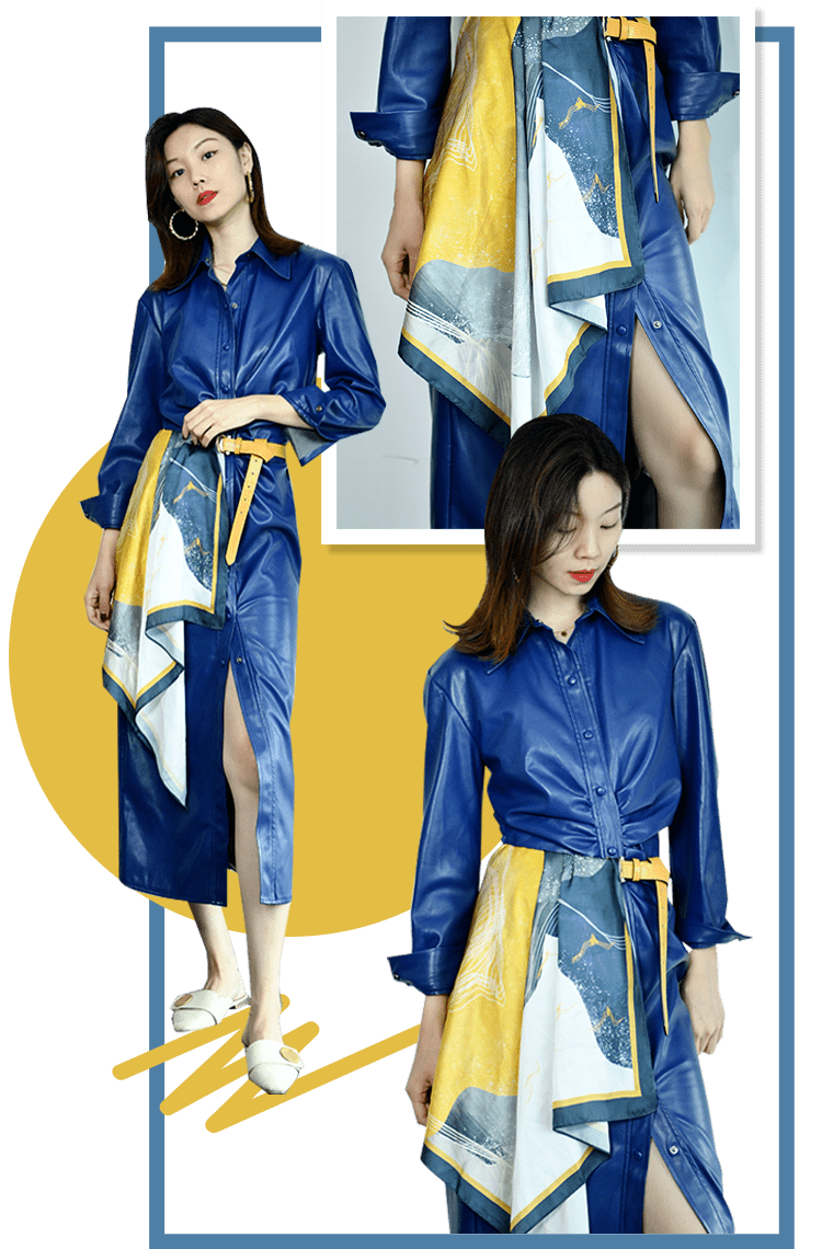 感谢石原里美给我的灵感,拯救了这条基础款连衣裙_丝巾