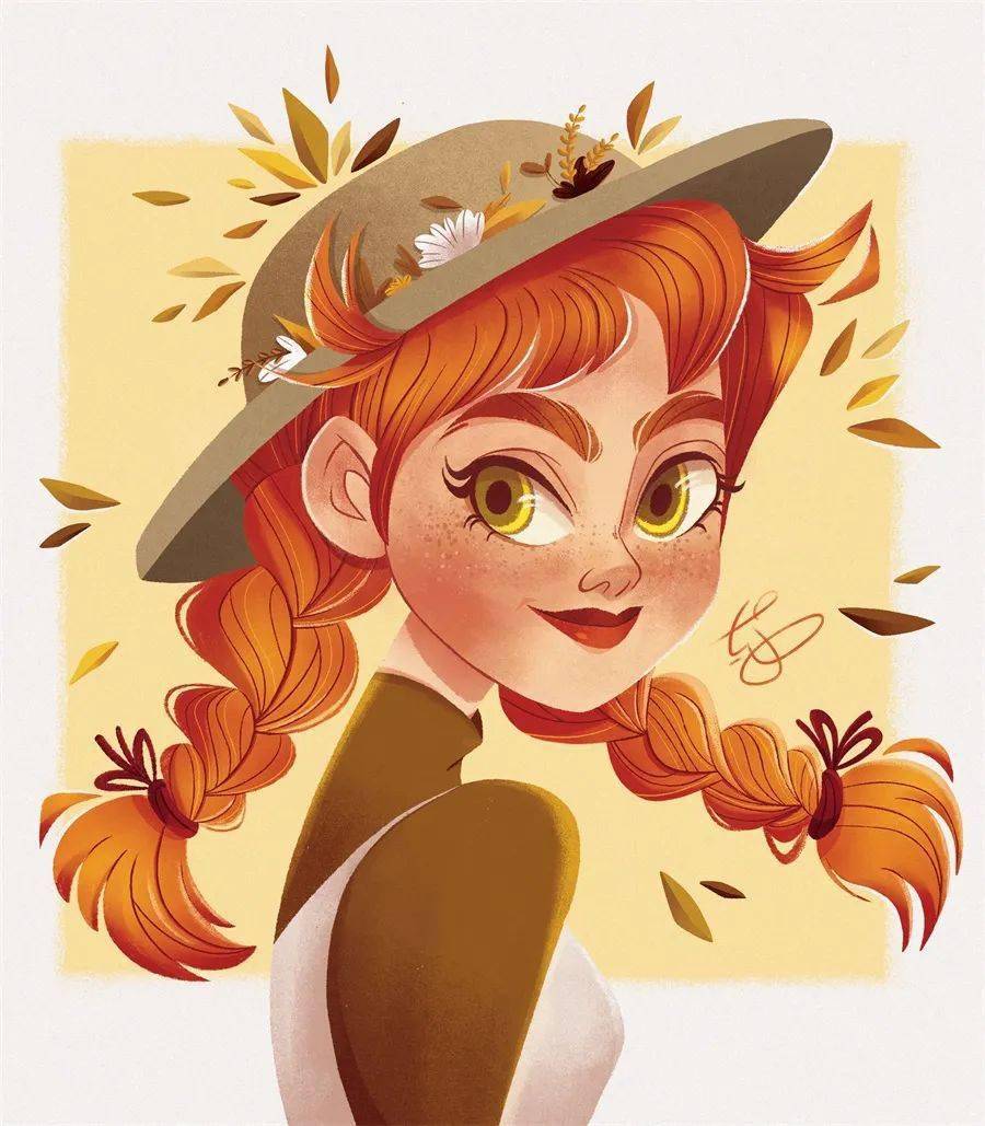 超可爱的一组女孩肖像插图