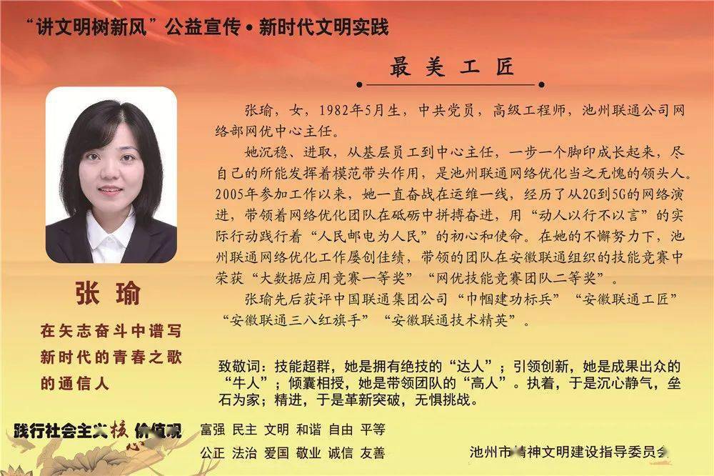 【池州市"2020·最美人物"先进事迹展播】第十五期:张瑜