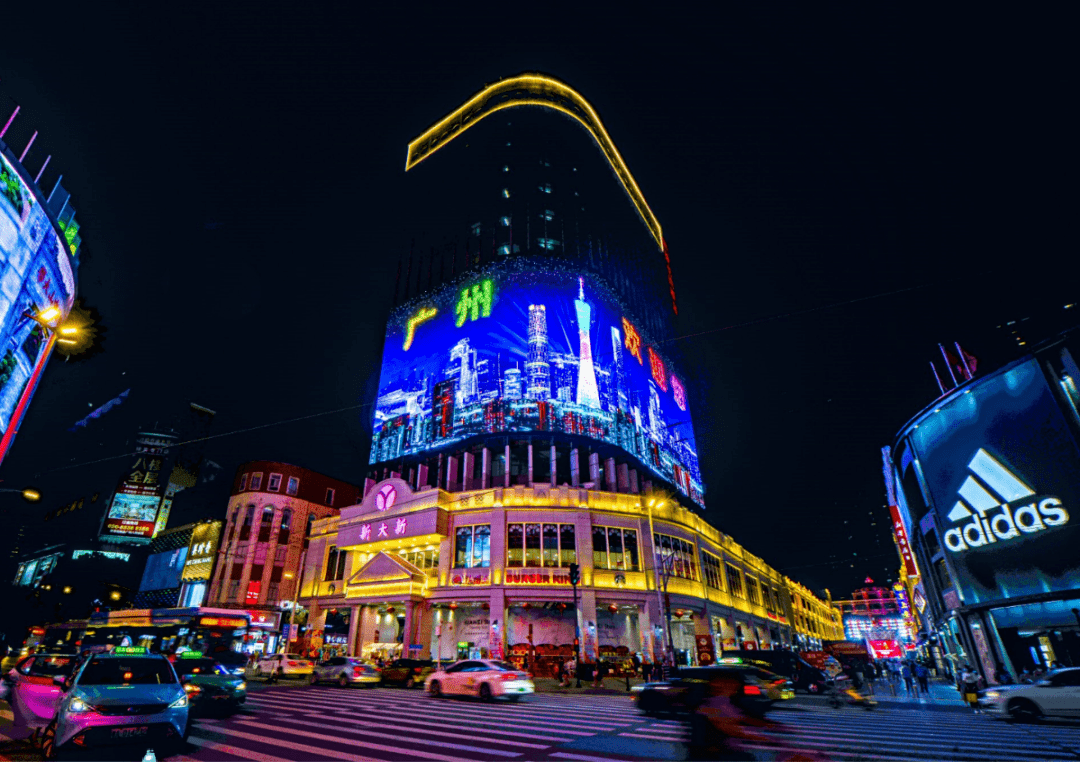 北京路夜景照片图片