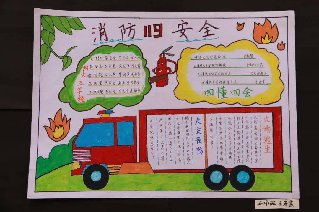 安全在星七星小学海报手抄报大赛三