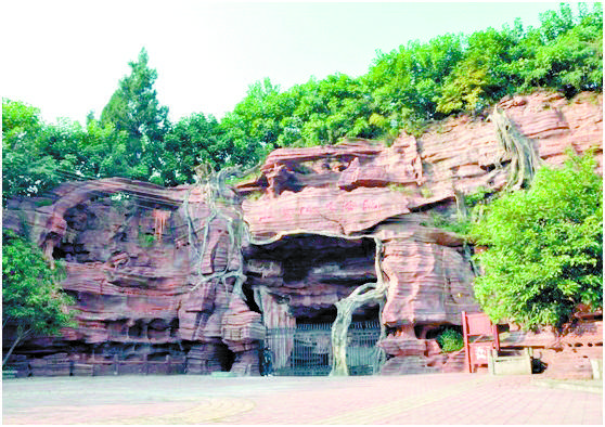 圣灵山大溶洞打卡地四:资中圣灵山省级地质公园剧中,两位发小领着张