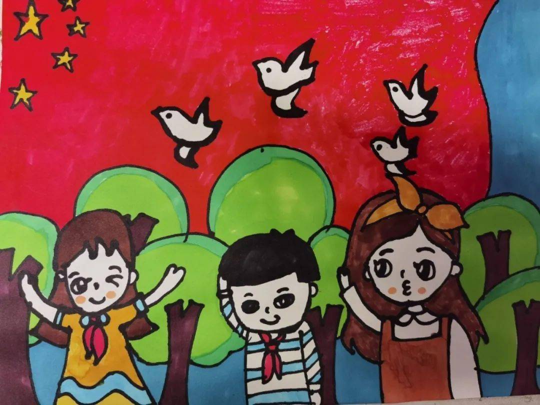 我是祖国的花朵,是五星红旗的光