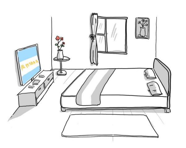 房间怎么画简笔画酒店图片