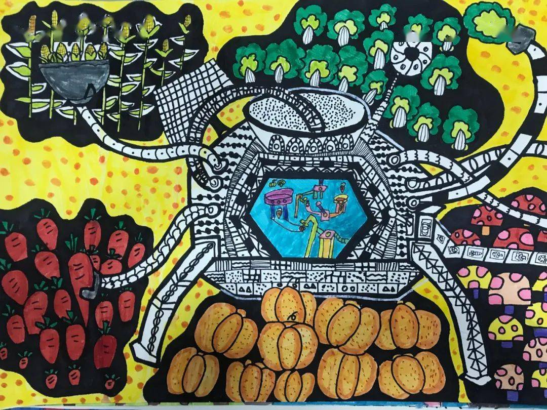 阳光画廊童心绘未来共筑科幻梦西安经开第一学校西安经发学校儿童科学