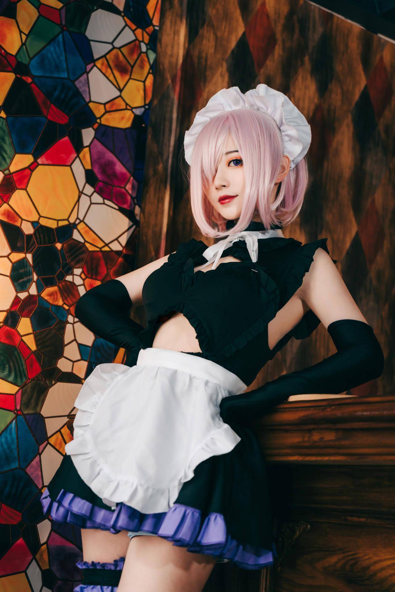 玛修 女仆装cosplay_手机搜狐网