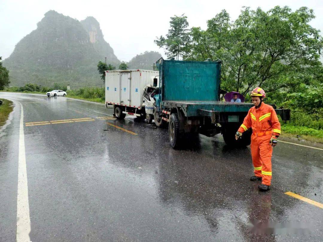 因雨天路滑崇左一地区发生的道路交通事故共14起