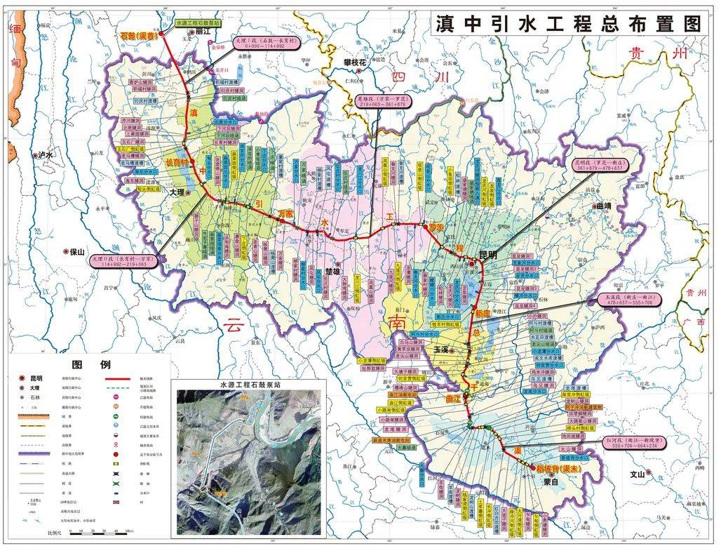 工程总布置图集团五公司承建的滇中引水工程楚雄段三标输水线路全长