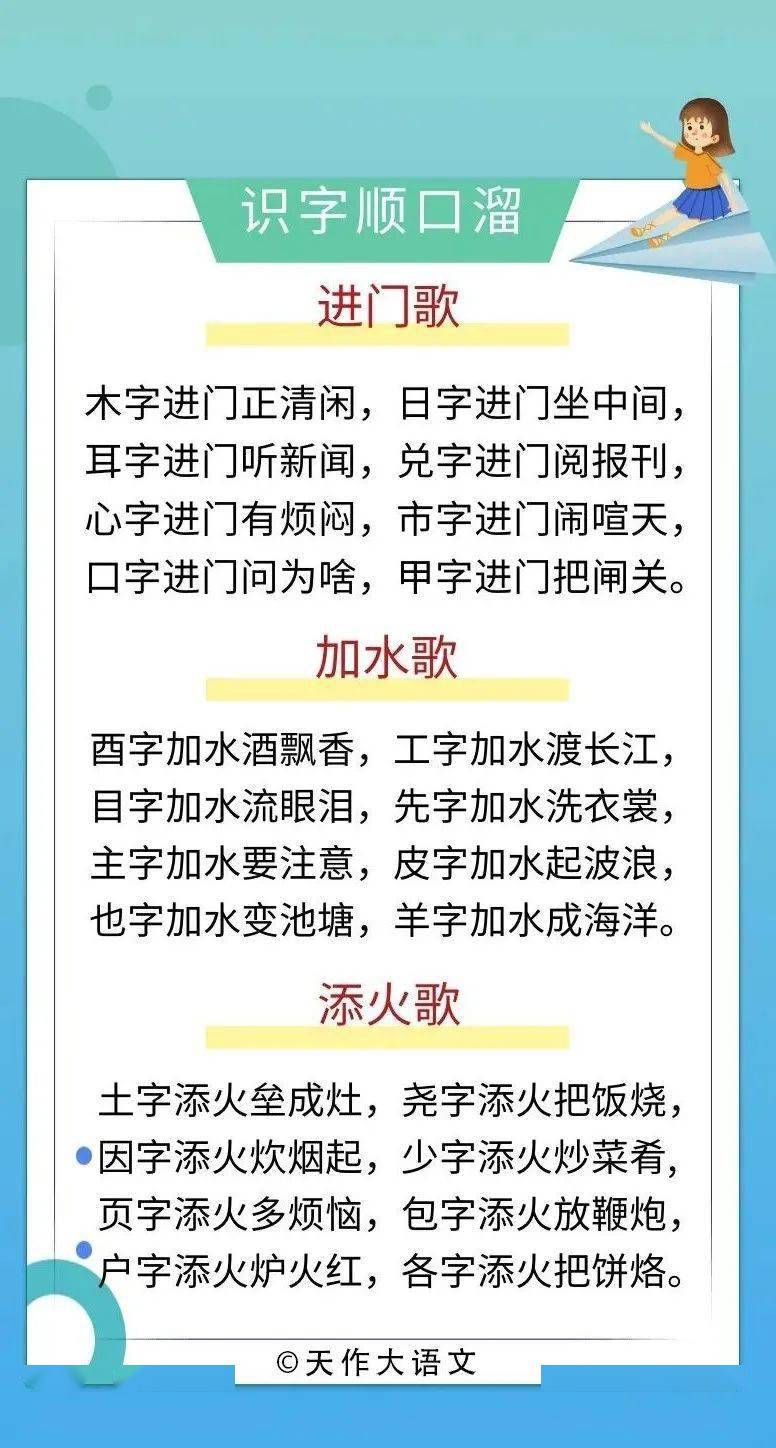 16年級最強識字順口溜熟記它形近字考試不丟分