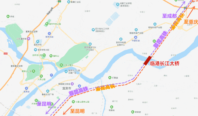 连接南岸临港宜宾最宽长江大桥来了最高时速350kmh预计通车时间是