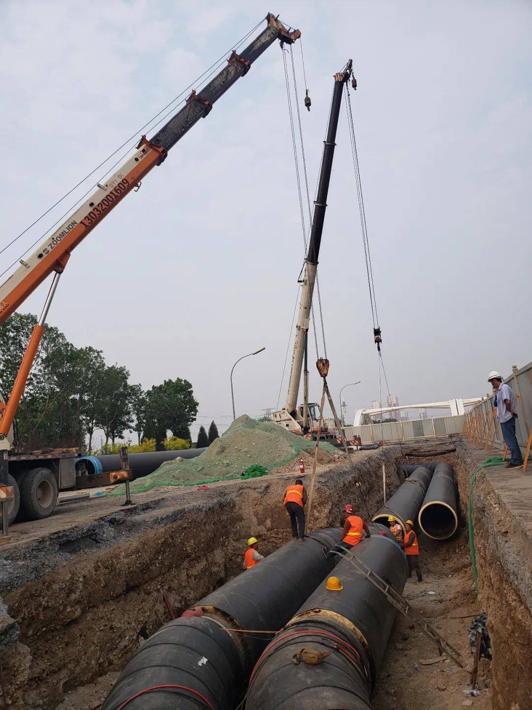 大唐集中供热相关工程施工正酣,供热面积增加300多万平方米_管道连接