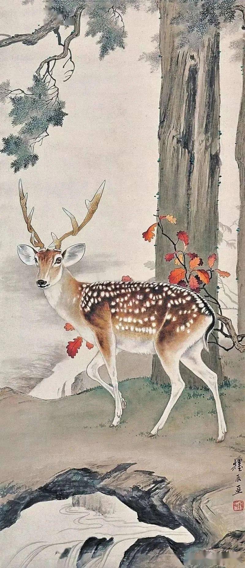 大师刘奎龄画得动物,翎毛走兽真是传神.