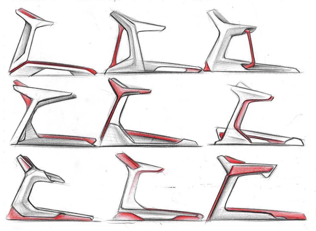 设计造型的第一步,侧视图推敲的正确打开方式 ——健身设备「手绘566