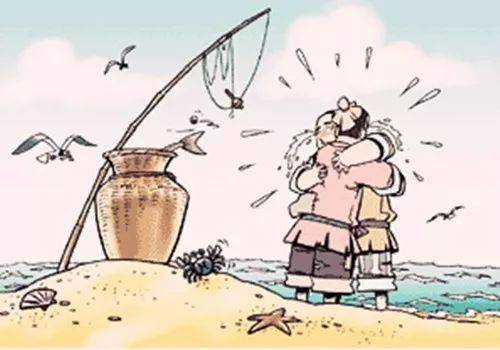 肉香,转瞬间,连鱼带汤就被他吃了个精光,不久,他便饿死在空空的鱼篓旁