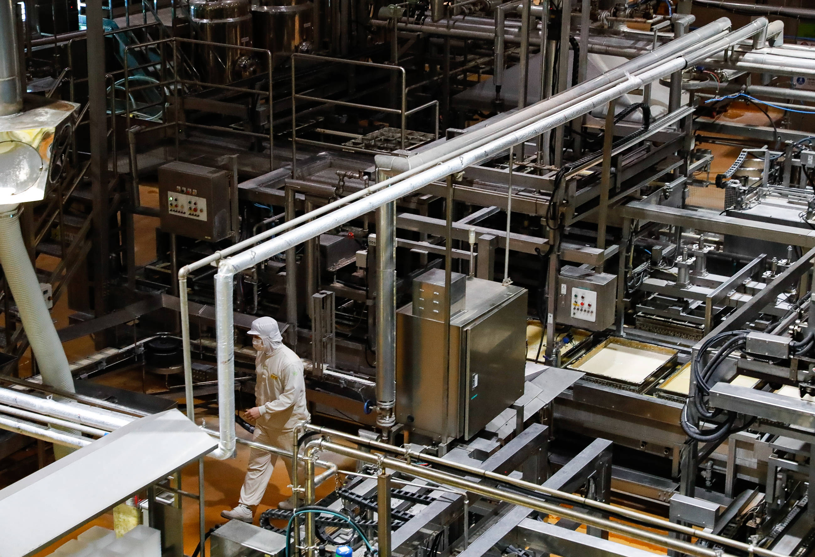 探访进博会参展商:韩国绿色食品企业圃美多的豆腐工厂