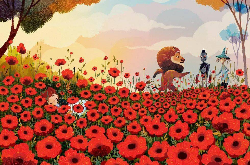 哥伦比亚插画艺术家绿野仙踪系列插画