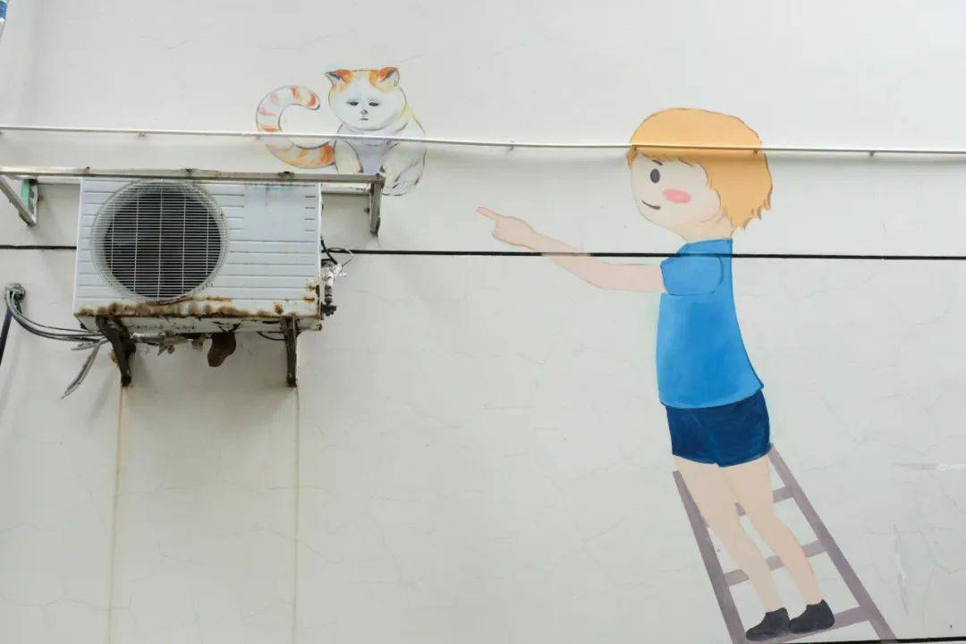 因地制宜设计墙绘,老小区也能萌萌哒