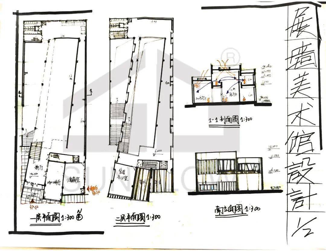 快题模考解评图05大快题真题展墙美术馆设计