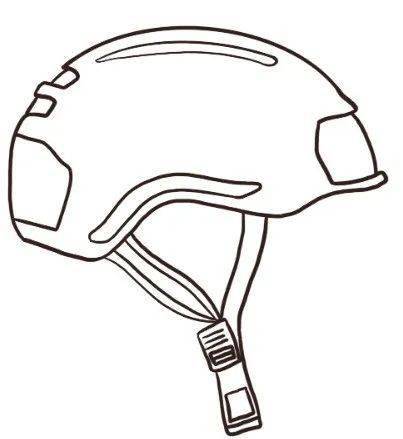 自行车头盔简笔画简单图片