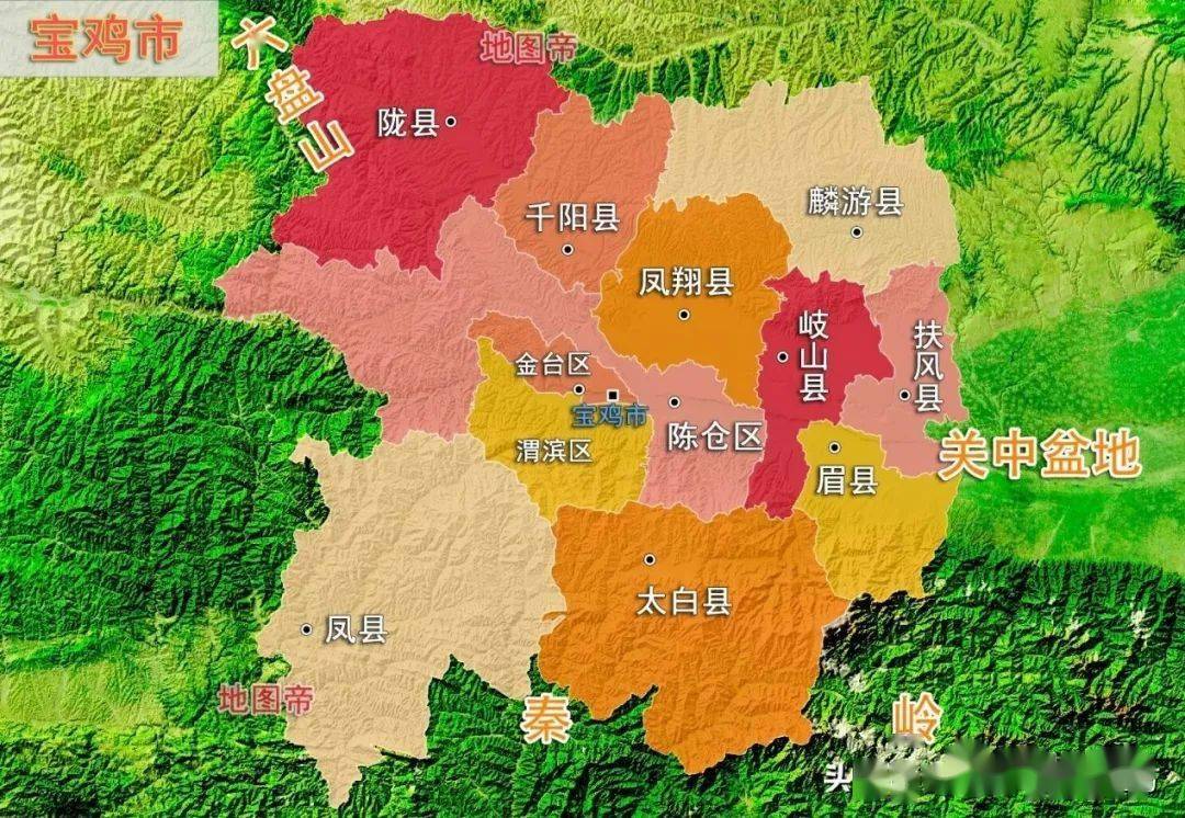 咸阳市各县区地图图片