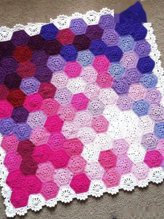 一见倾心原来钩六边形也可以这么好看附很多图解