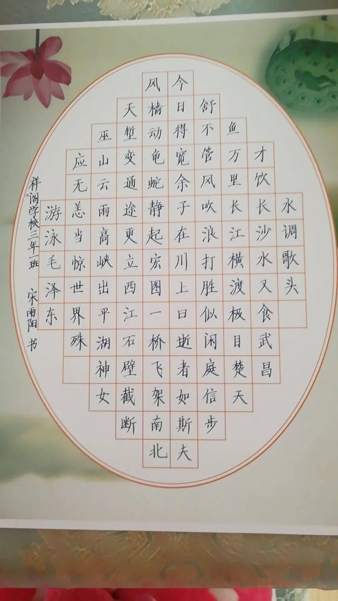 神笔章法小明星 | 黑龙江省大庆市宋雨阳同学!_书法