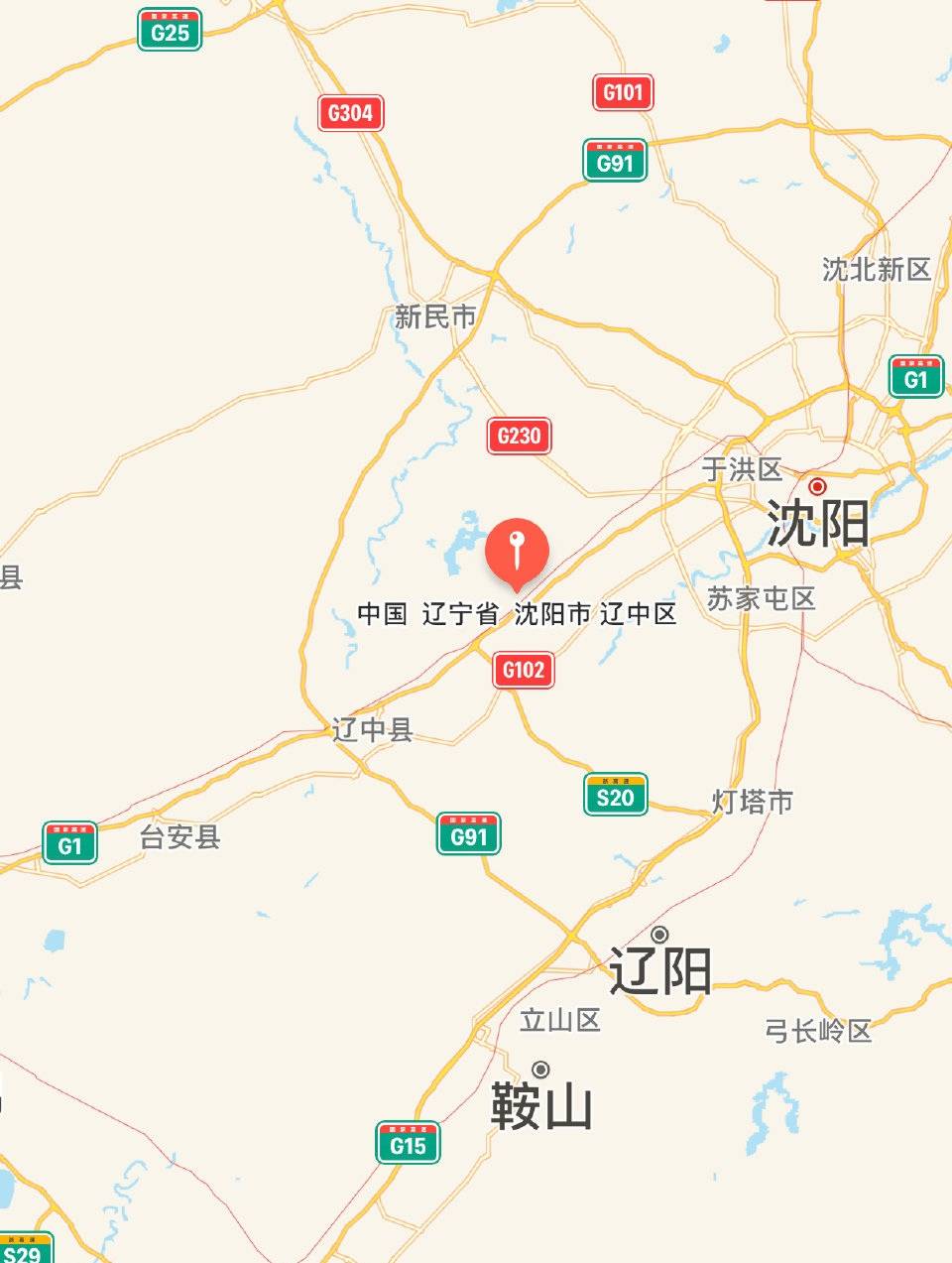 辽宁沈阳市辽中区发生m20级地震震源深度10km
