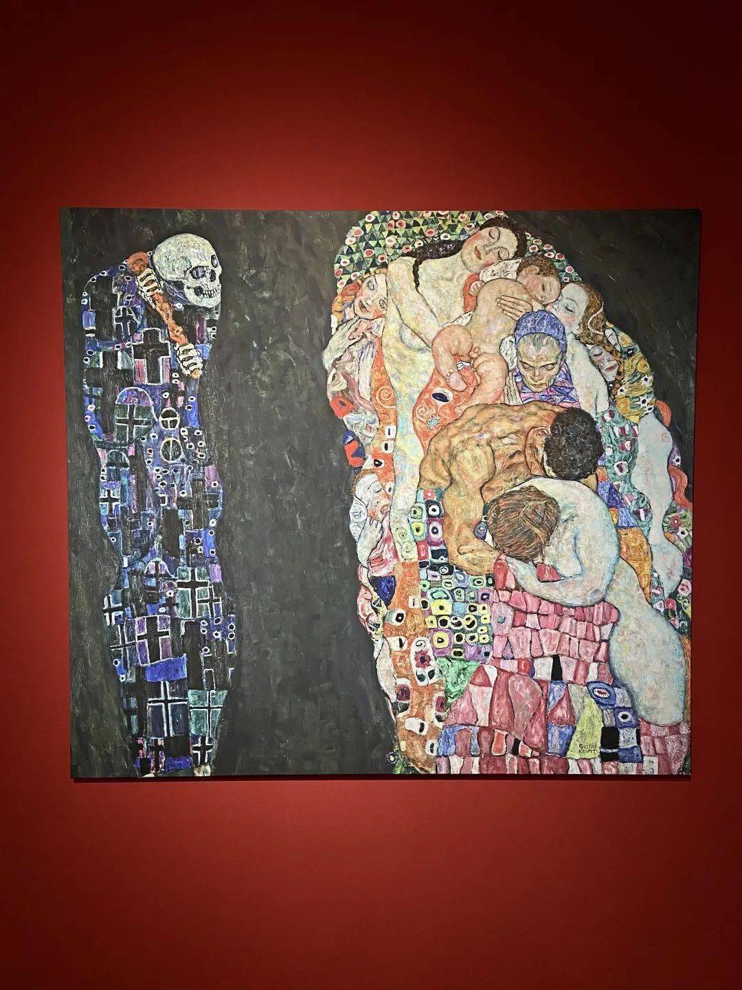 《死与生,1910-1915,藏于维也纳利奥波德美术馆画面右侧不同年龄的