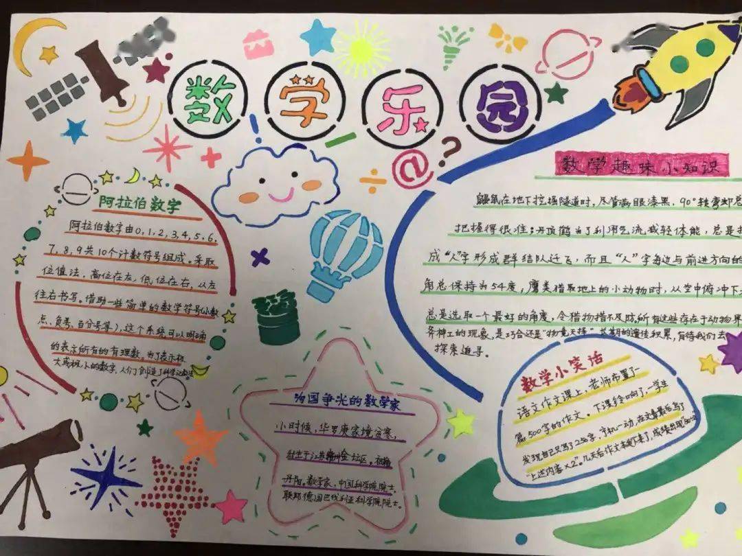 数学格言,名人名言,趣味数学题……这一份份图文并茂的手抄报内容丰富