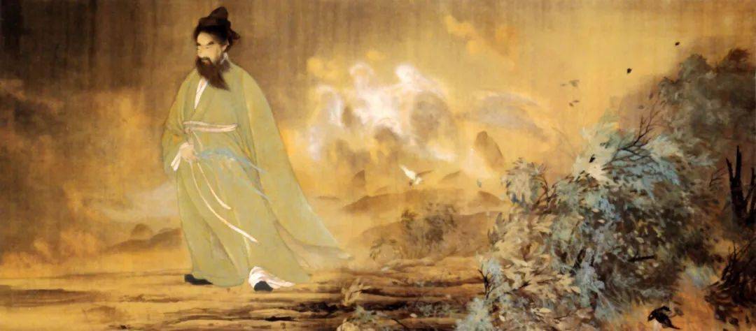 横山大观《屈原》绢本着色 132.7×289.7cm 1898年