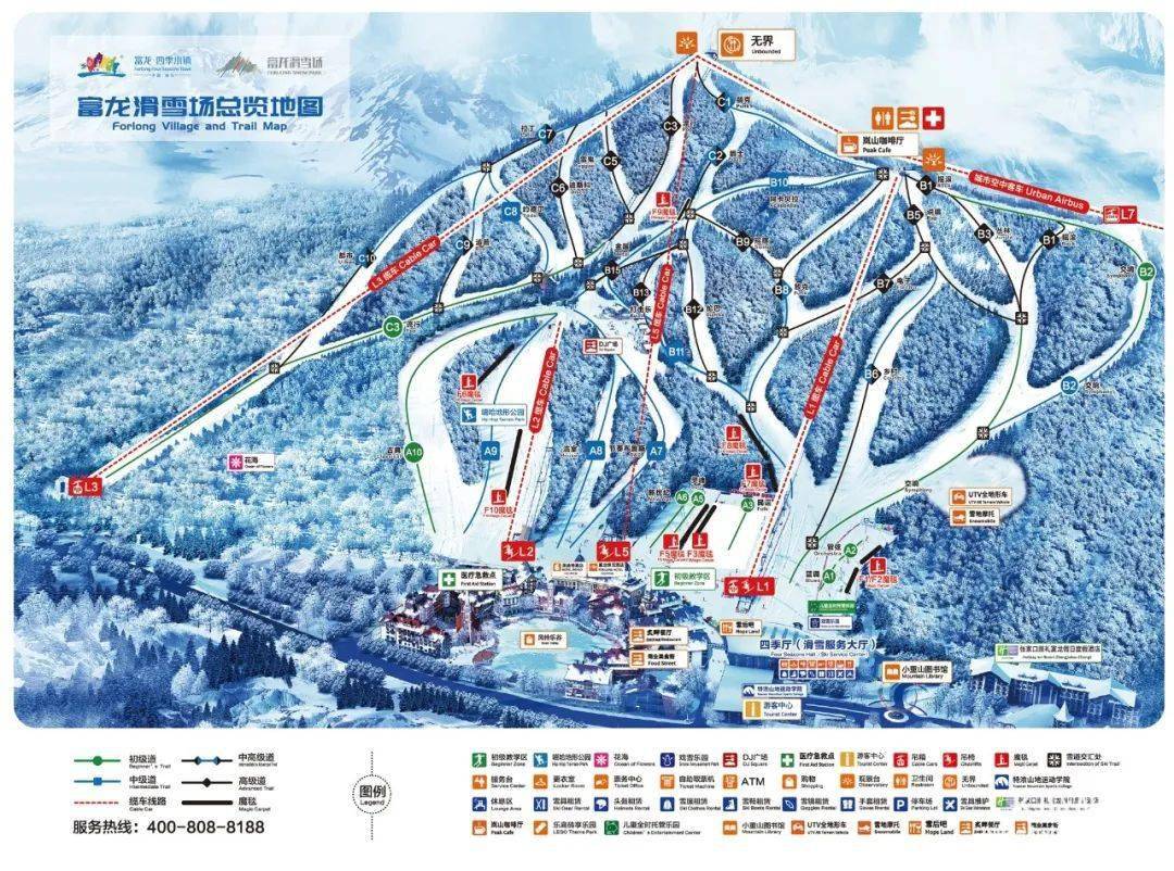 万科松花湖滑雪场地图图片