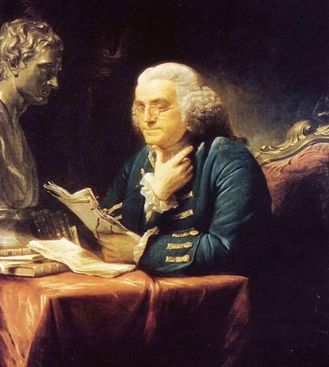 《本杰明·富兰克林》benjamin franklin戴维·马丁1772年费城宾
