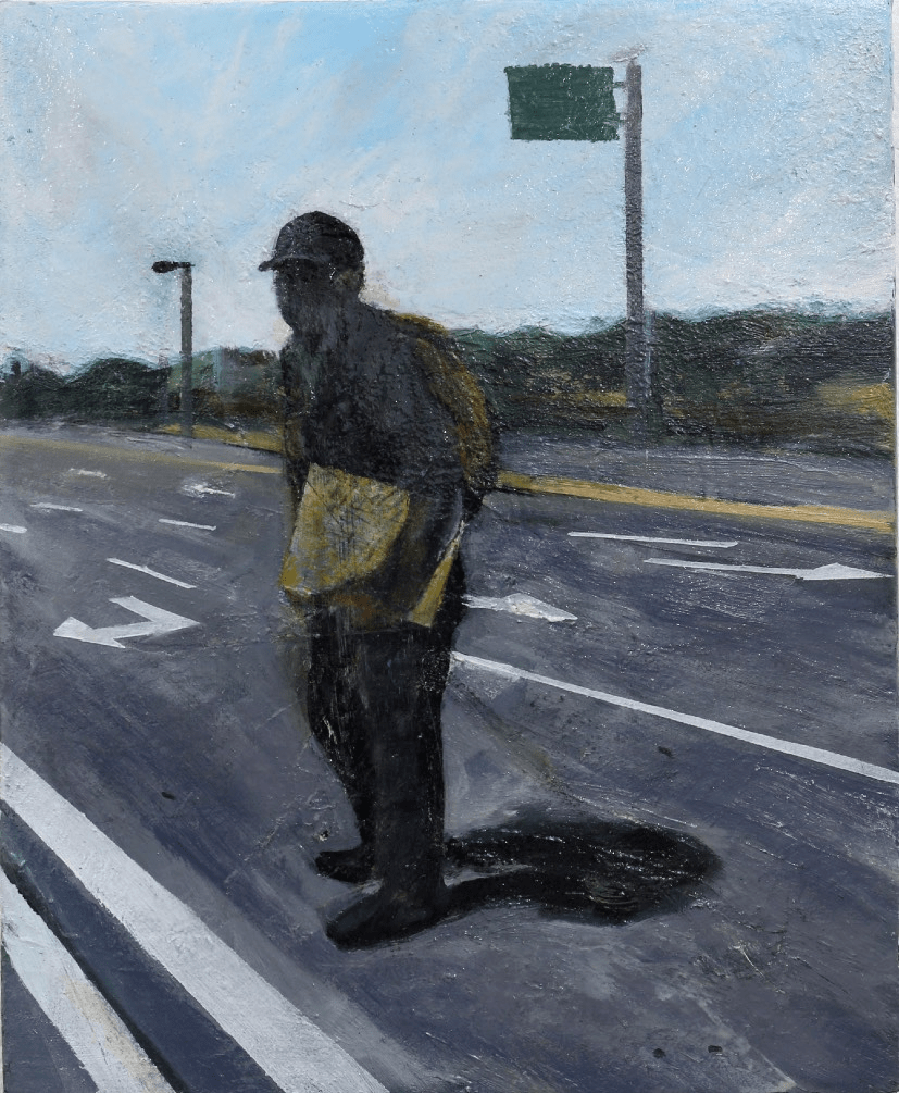 25cm × 20 cm 布面油画 2017刘晓东《study for a self- portrait》