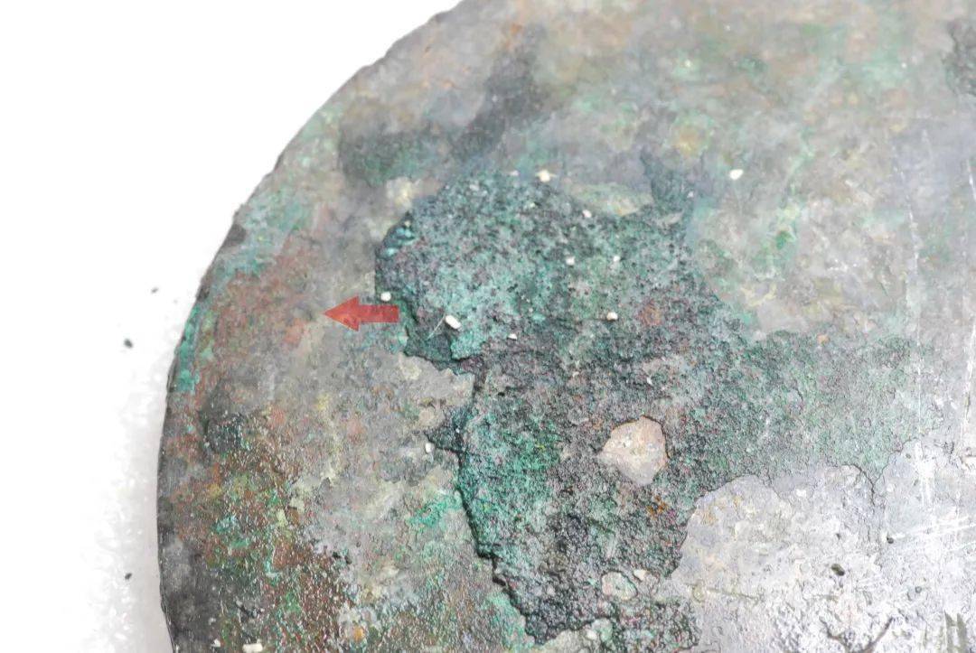 图卅三 微生物损害青铜文物病害图是记录病害种类,数量和评估损坏程度