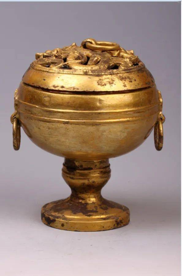 临淄区国家一级馆藏文物鎏金熏炉