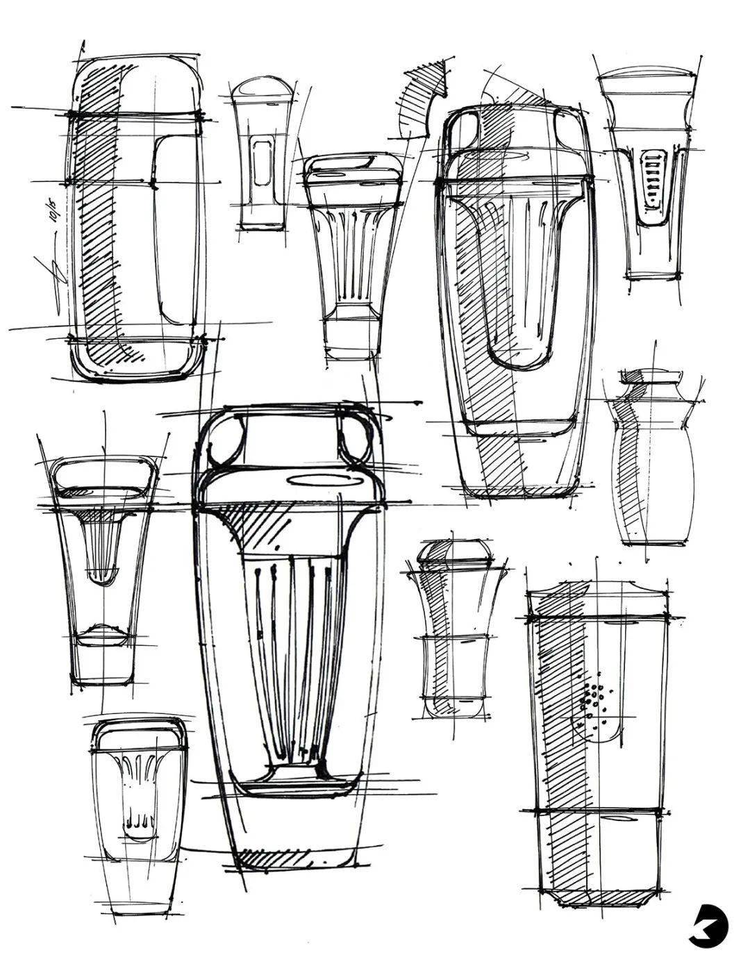 创意水杯设计 手绘图图片