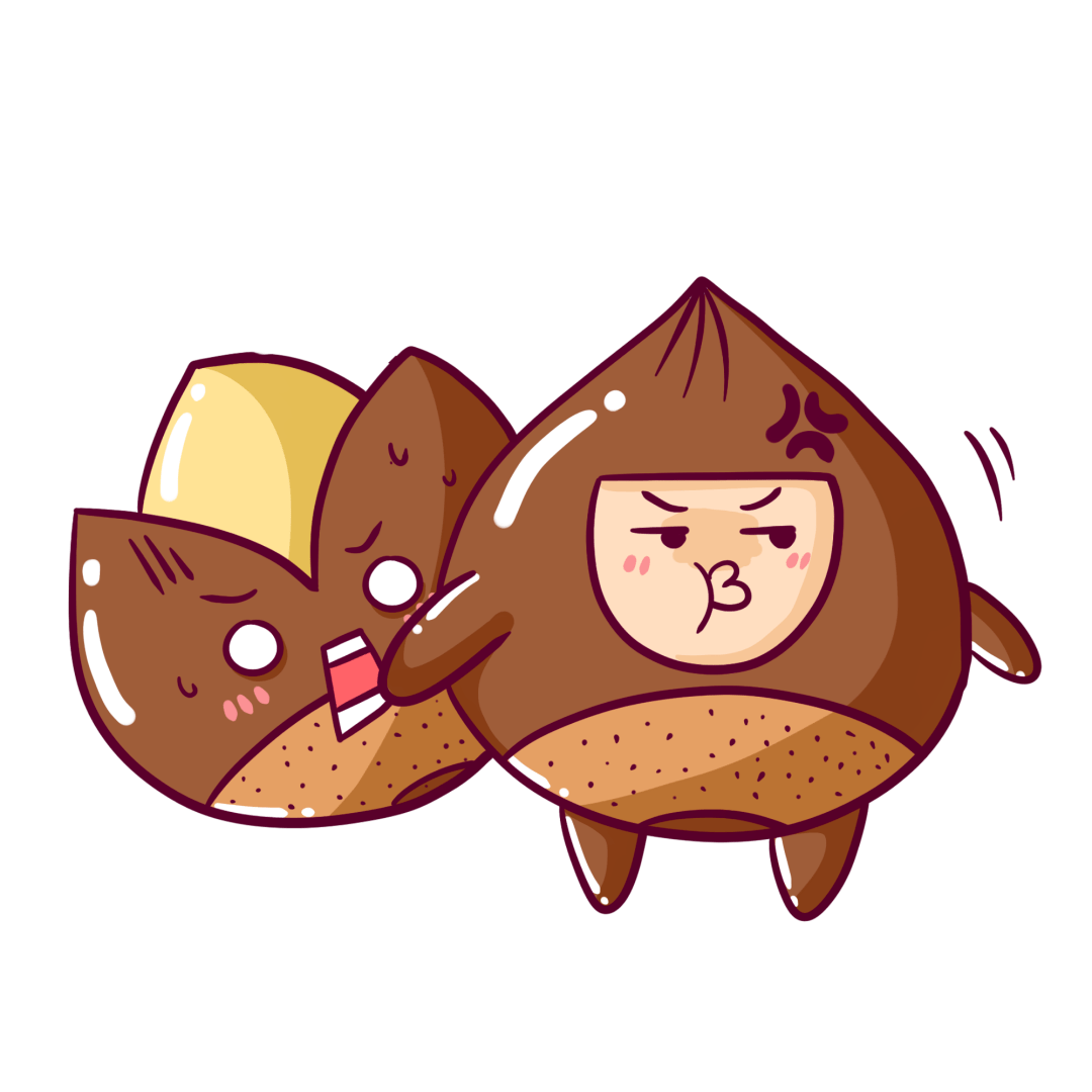 刚出锅的糖炒栗子,油光锃亮,热气腾腾;咬开一个,露出橙黄色的果肉