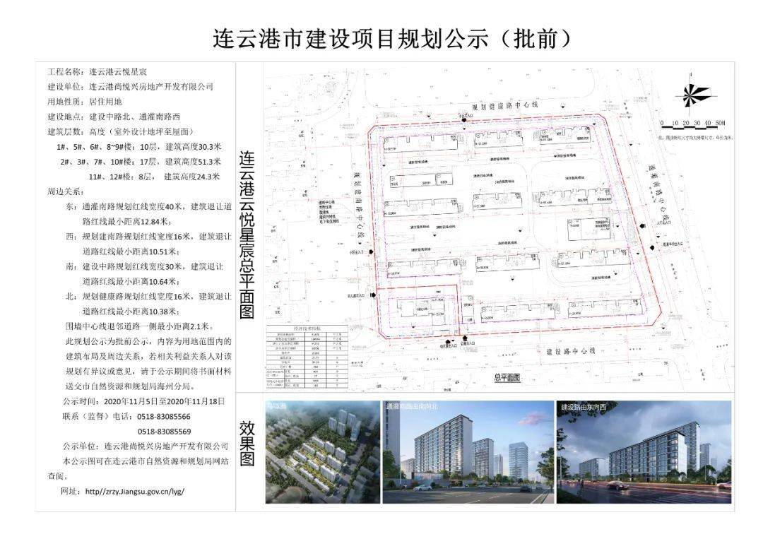 建设中路北,通灌南路西用地性质:居住用地工程名称:连云港云悦星宸