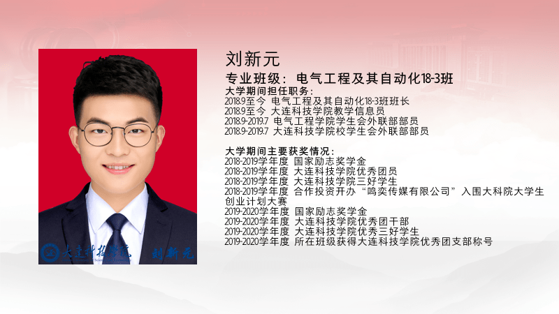 刘新元电气工程学院该生思想上积极关注国际国内时事,不断提高自己