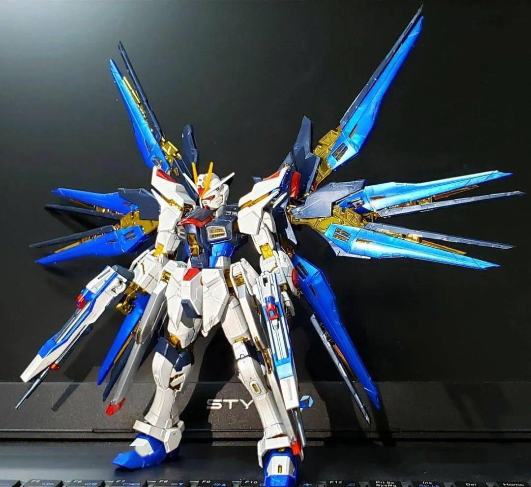 万代pb网限rg强袭自由高达钛电镀版盒照与素组