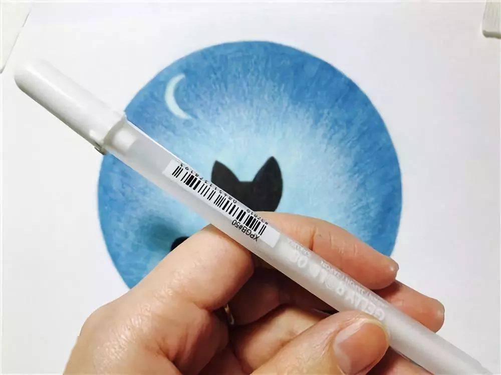 彩铅零基础教程 | 星空下的猫彩铅画教程,小清新彩铅画步骤图