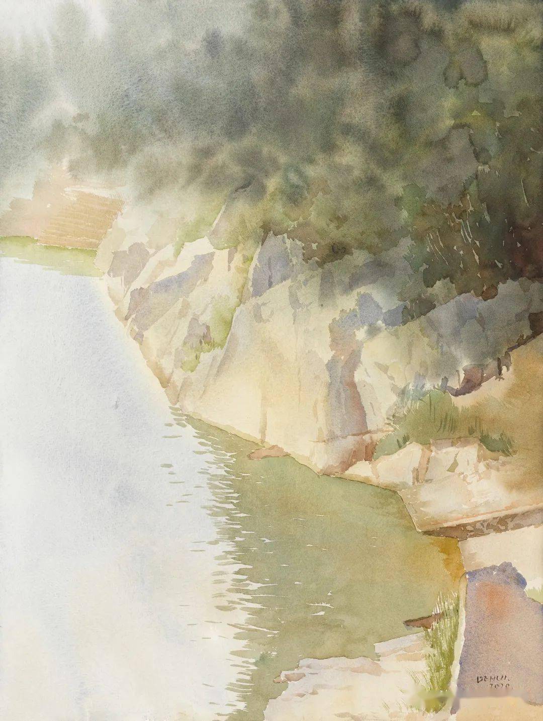 展讯李德辉红水河水彩风景写生作品展