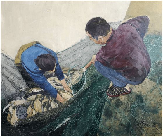 林茂君《收获》田波《寂静村落》马有斌《秋意》不同的气质和风格也