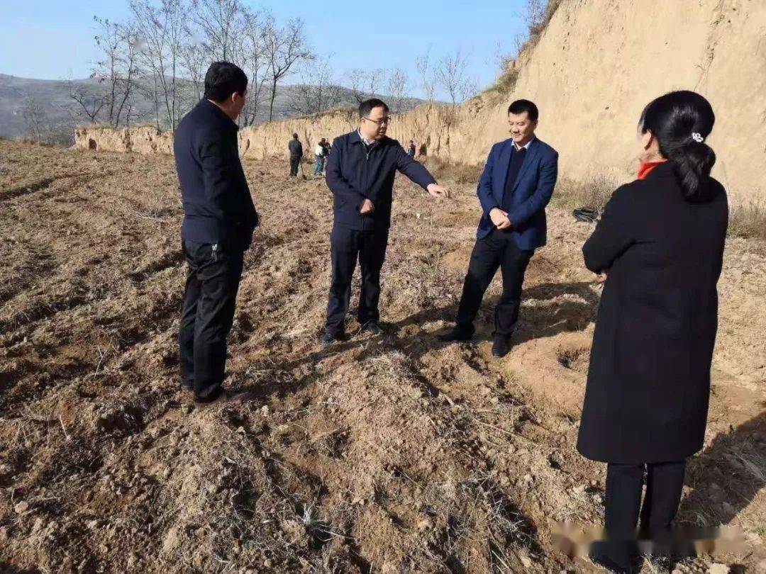 乔明汉到永坪镇检查指导苹果栽植工作