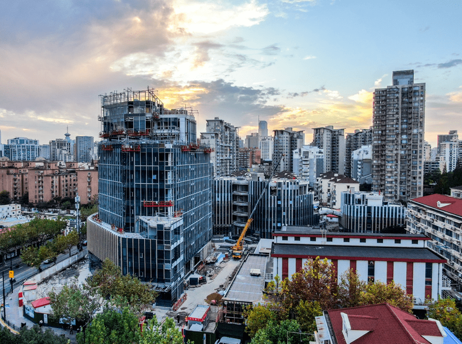 长宁这座地标今年底竣工!航拍的美照来了