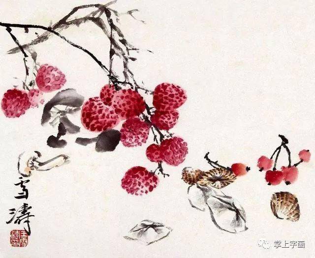 如何画荔枝