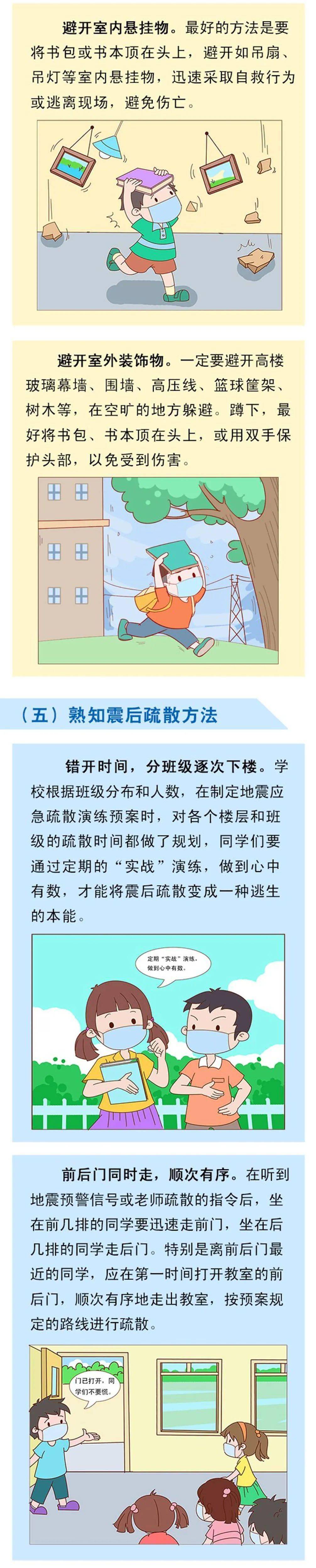 疫情期間中小學生地震安全知識圖解