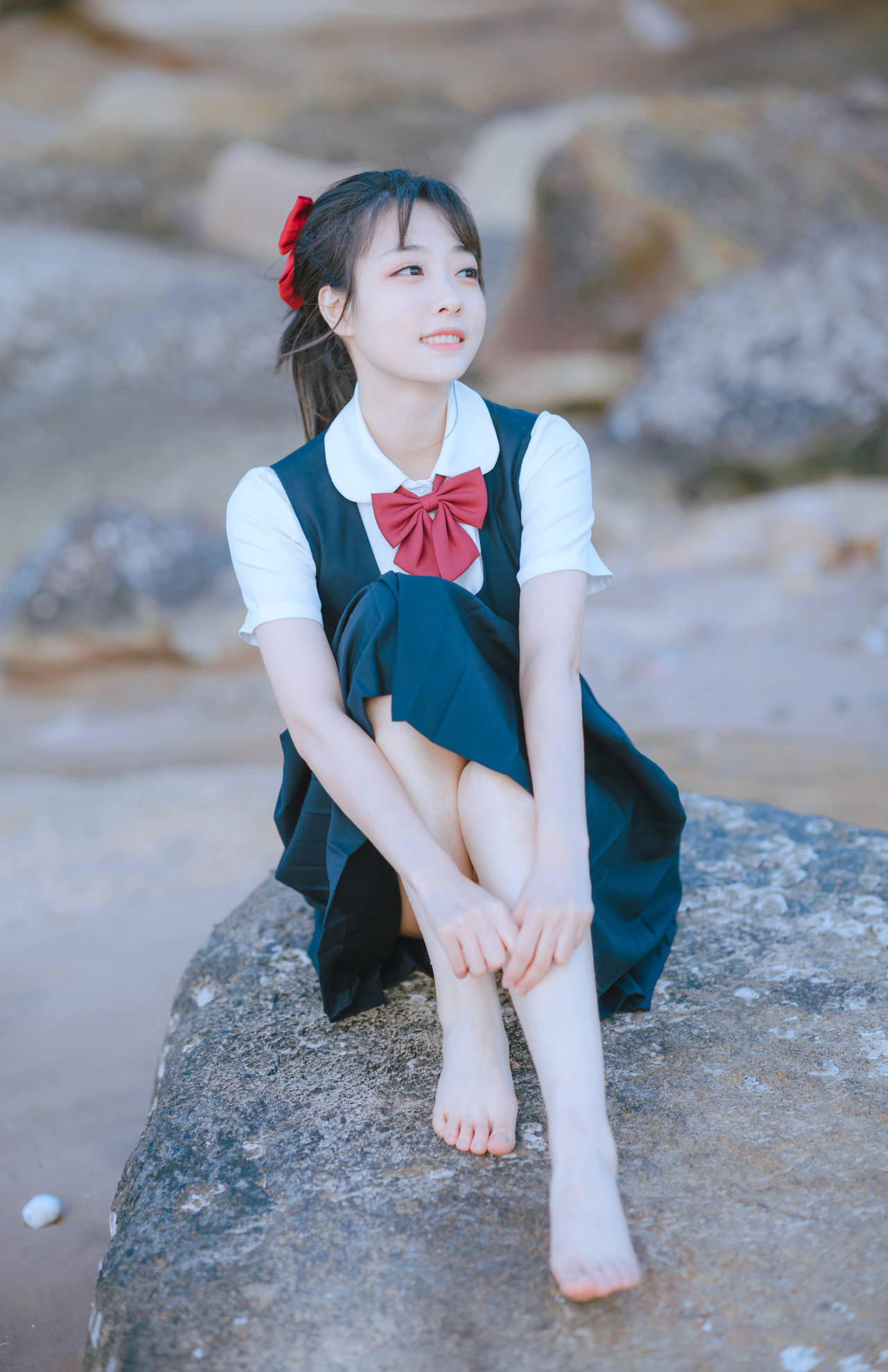 jk私影海边玩耍的一天